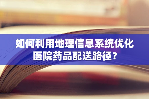 如何利用地理信息系统优化医院药品配送路径？