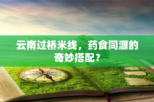 云南过桥米线，药食同源的奇妙搭配？