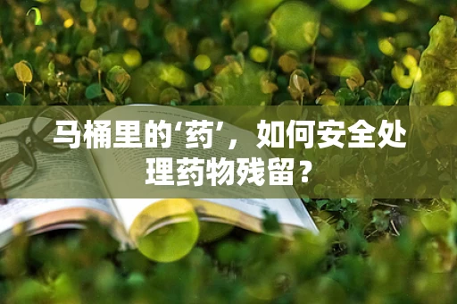 马桶里的‘药’，如何安全处理药物残留？