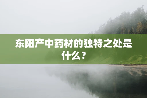 东阳产中药材的独特之处是什么？