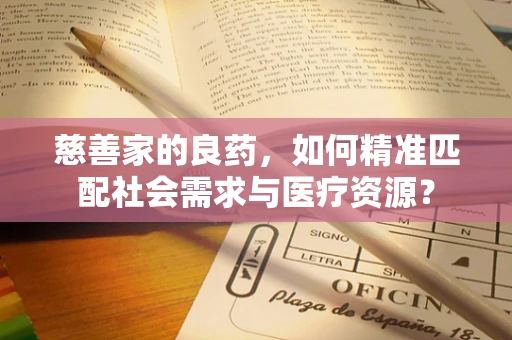 慈善家的良药，如何精准匹配社会需求与医疗资源？