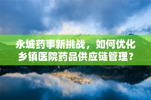 永城药事新挑战，如何优化乡镇医院药品供应链管理？