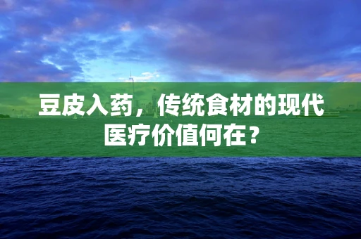 豆皮入药，传统食材的现代医疗价值何在？