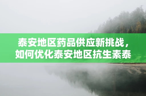 泰安地区药品供应新挑战，如何优化泰安地区抗生素泰能（亚胺培南西司他丁）的库存管理？